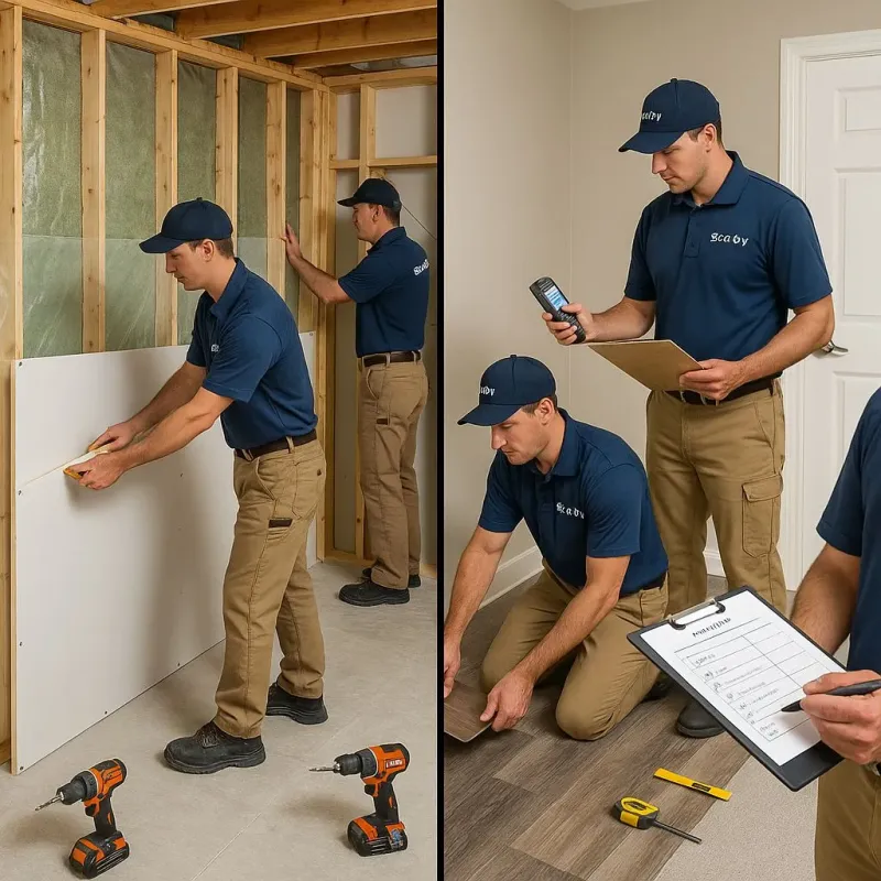 Repairs and Reconstruction process in West Puente Valley, CA